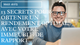 13 secrets pour obtenir un rendement optimal avec votre immeuble de rapport