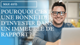 Pourquoi c’est une bonne idée d’investir dans un immeuble de rapport ?